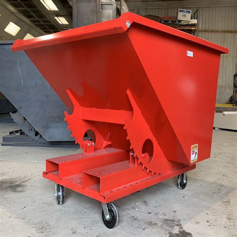 metal trash box for forklift|metal dump hopper forklift.